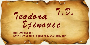 Teodora Đinović vizit kartica